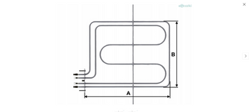 Grzałka górna piekarnika Amica 2900W