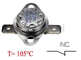 Termostat bimetaliczny 105'C